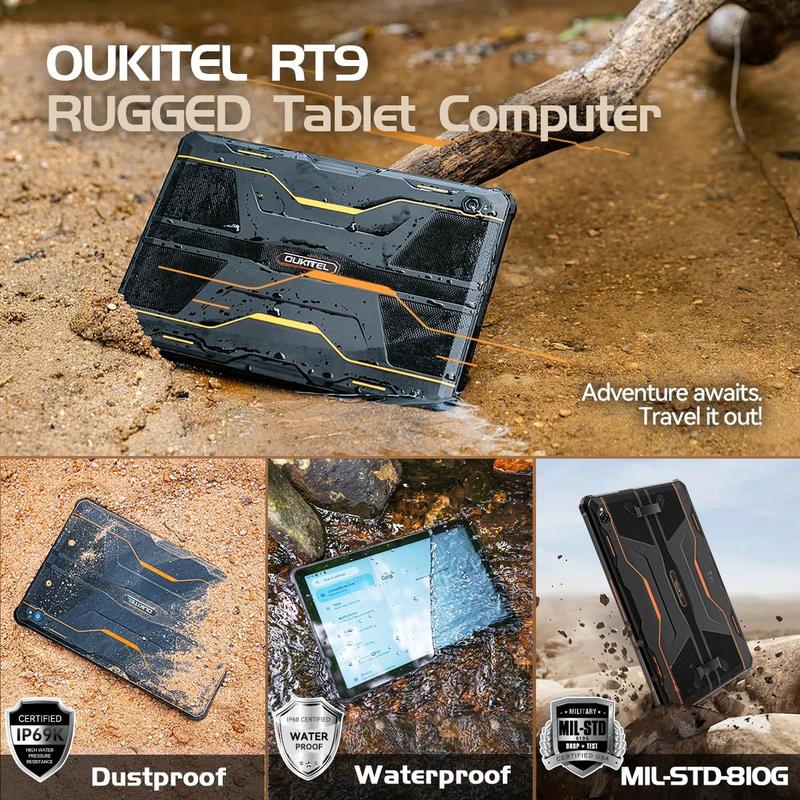 Tablet robusto OUKITEL RT9 10 polegadas 24 GB RAM 256 GB ROM 1 TB